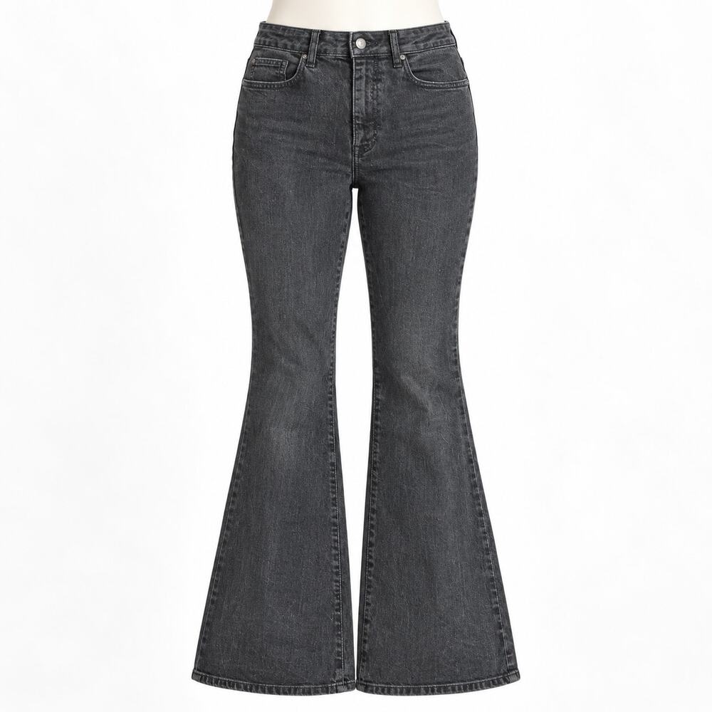 Elizabeth and James My Rise Flare Jeans Women's 8 29 Black Organic Cotton